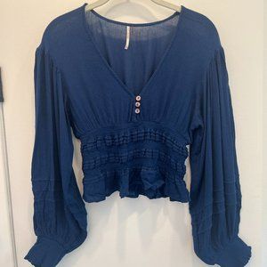 Blue Long Sleeve Top (XS)